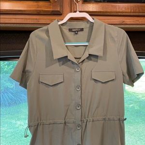 Army Green Cargo Jumpsuit